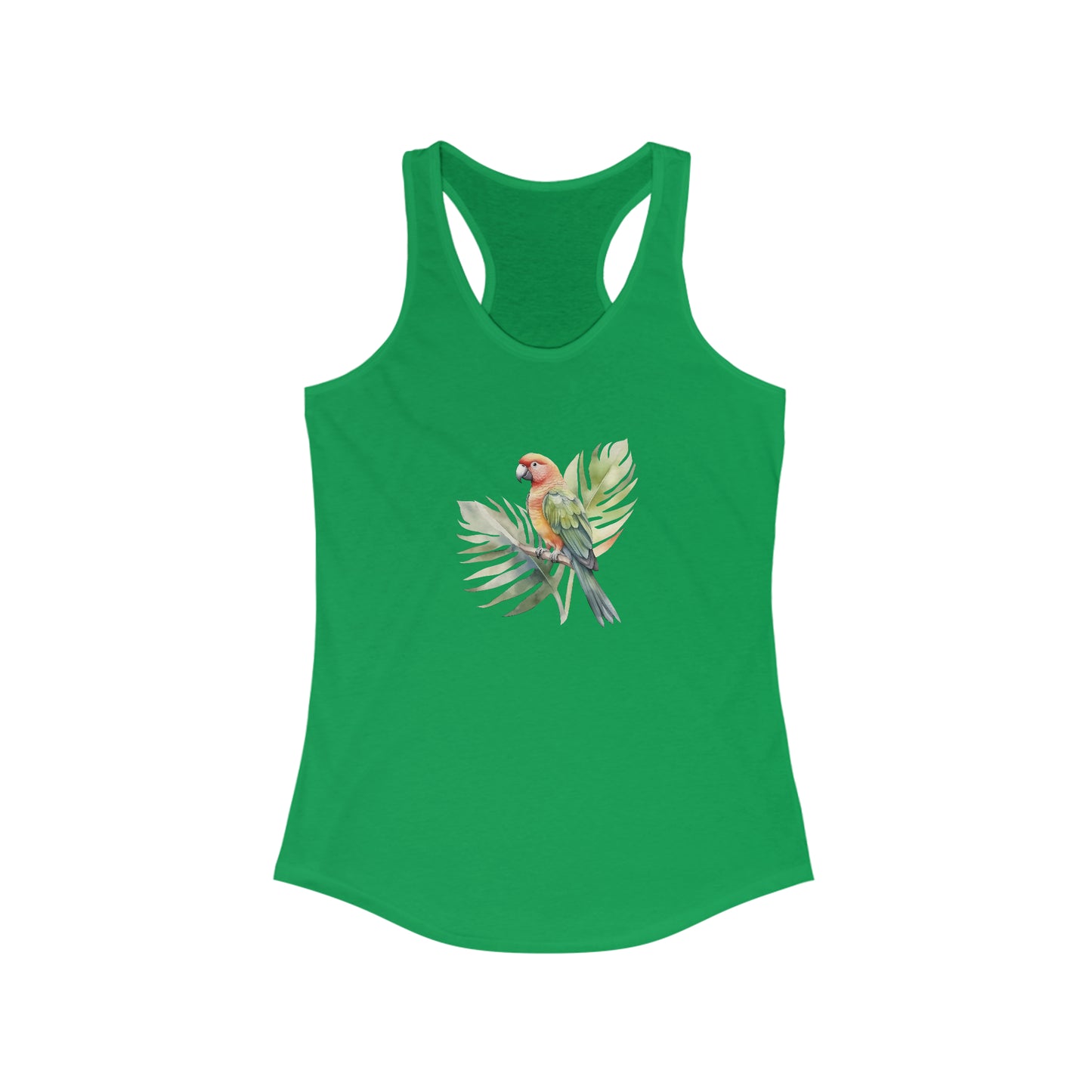 Parrot and Leaves Racerback Tank