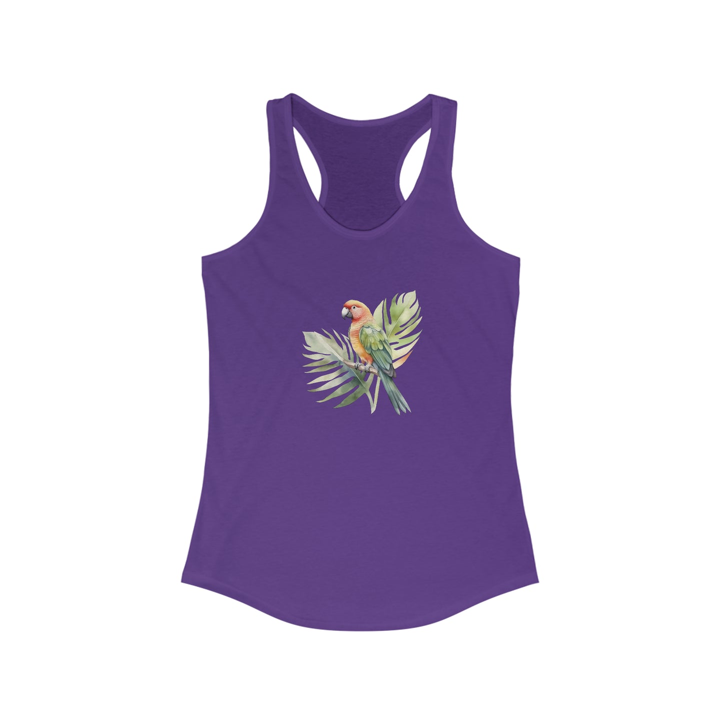 Parrot and Leaves Racerback Tank