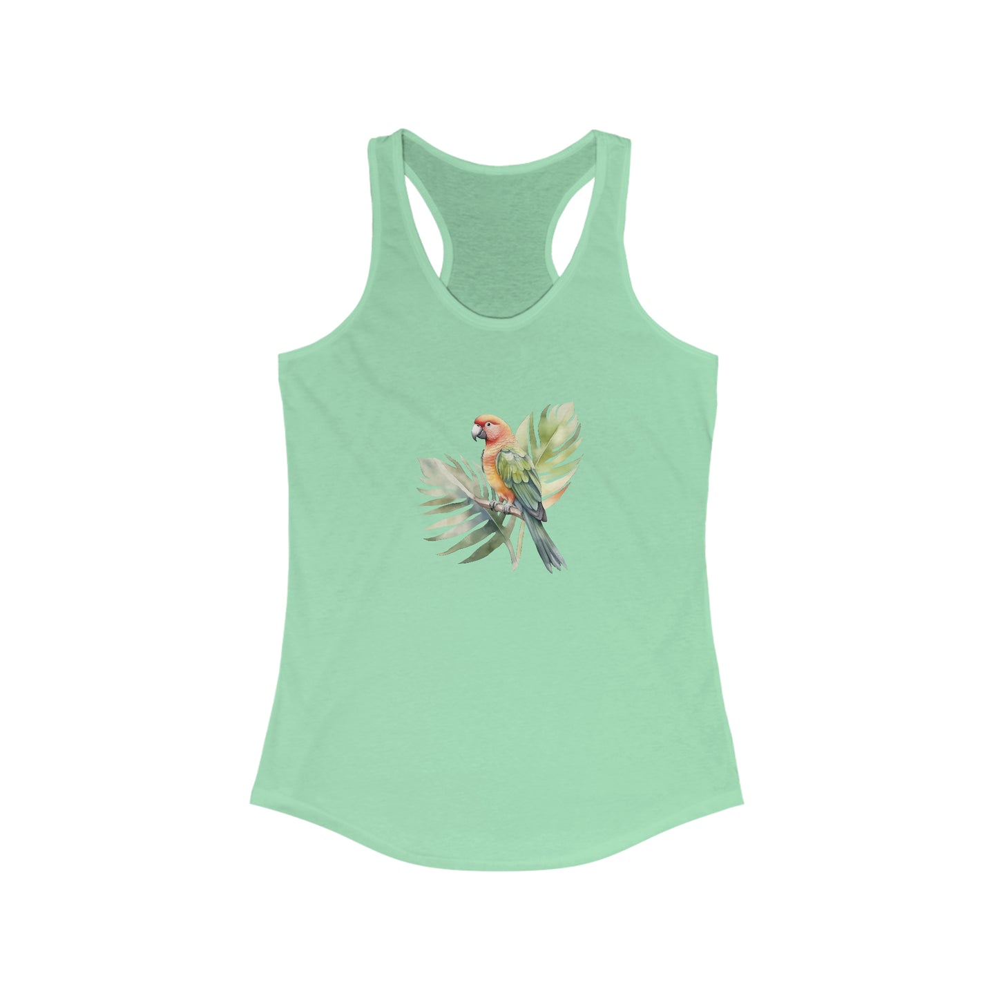 Parrot and Leaves Racerback Tank