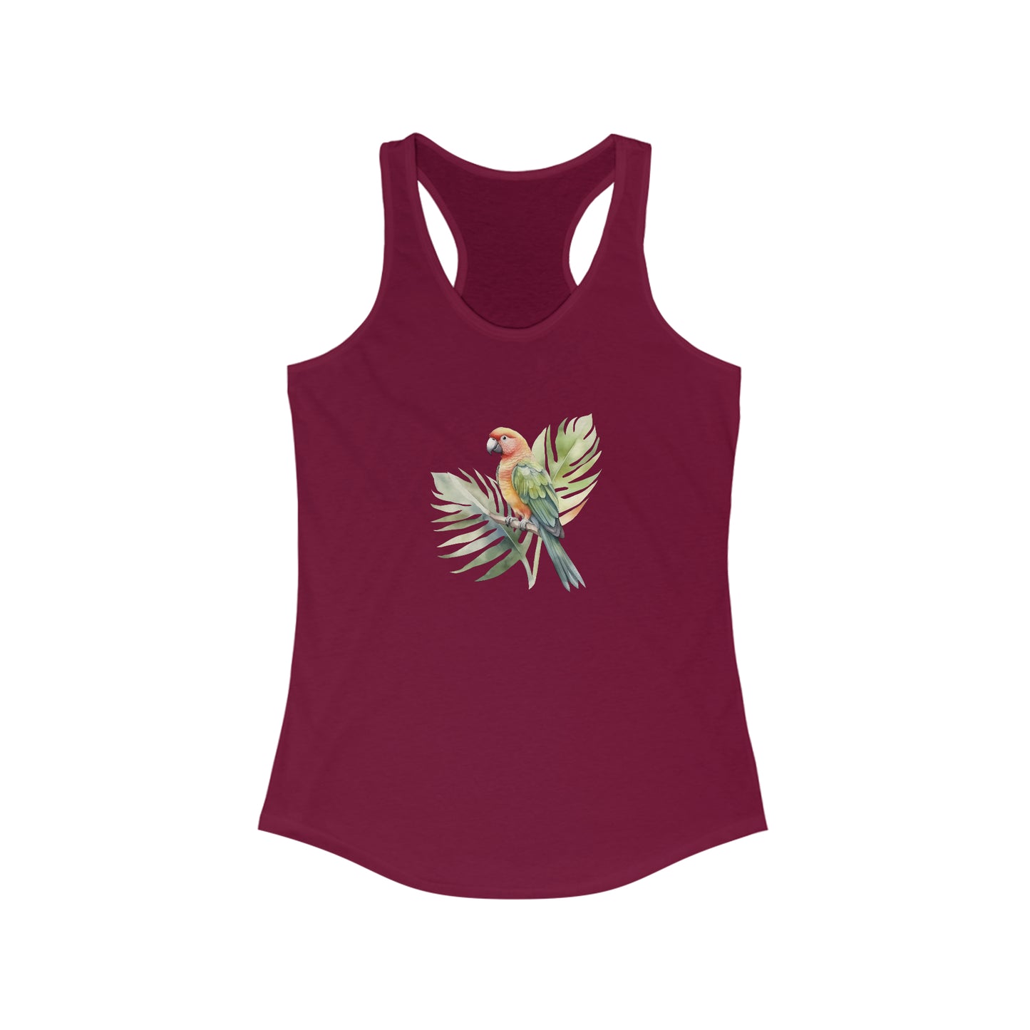 Parrot and Leaves Racerback Tank