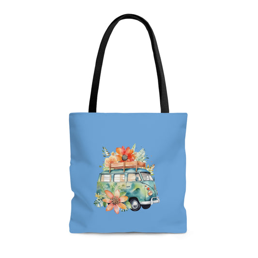 Flowered Bus Tote Bag