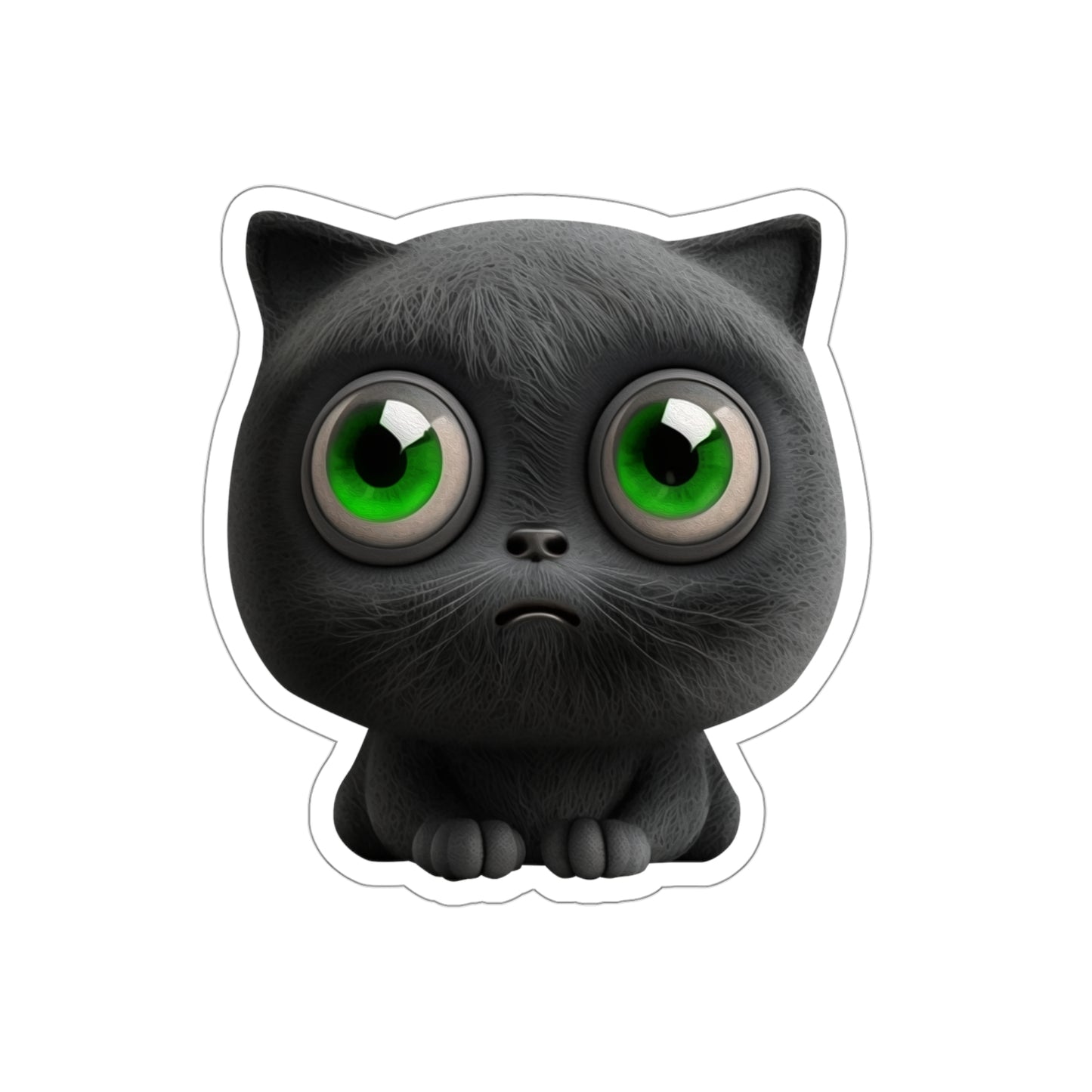 Black Cat Indoor Vinyl Sticker