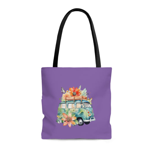 Flowered Bus Tote Bag