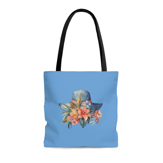 Hat and Flowers Tote Bag