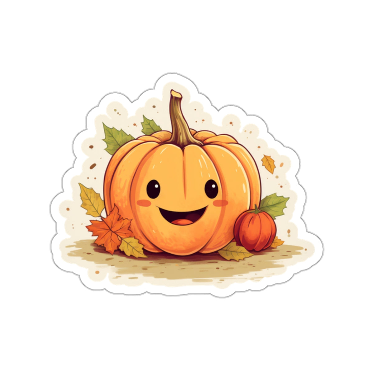 Fall Pumpkin Indoor Vinyl Sticker