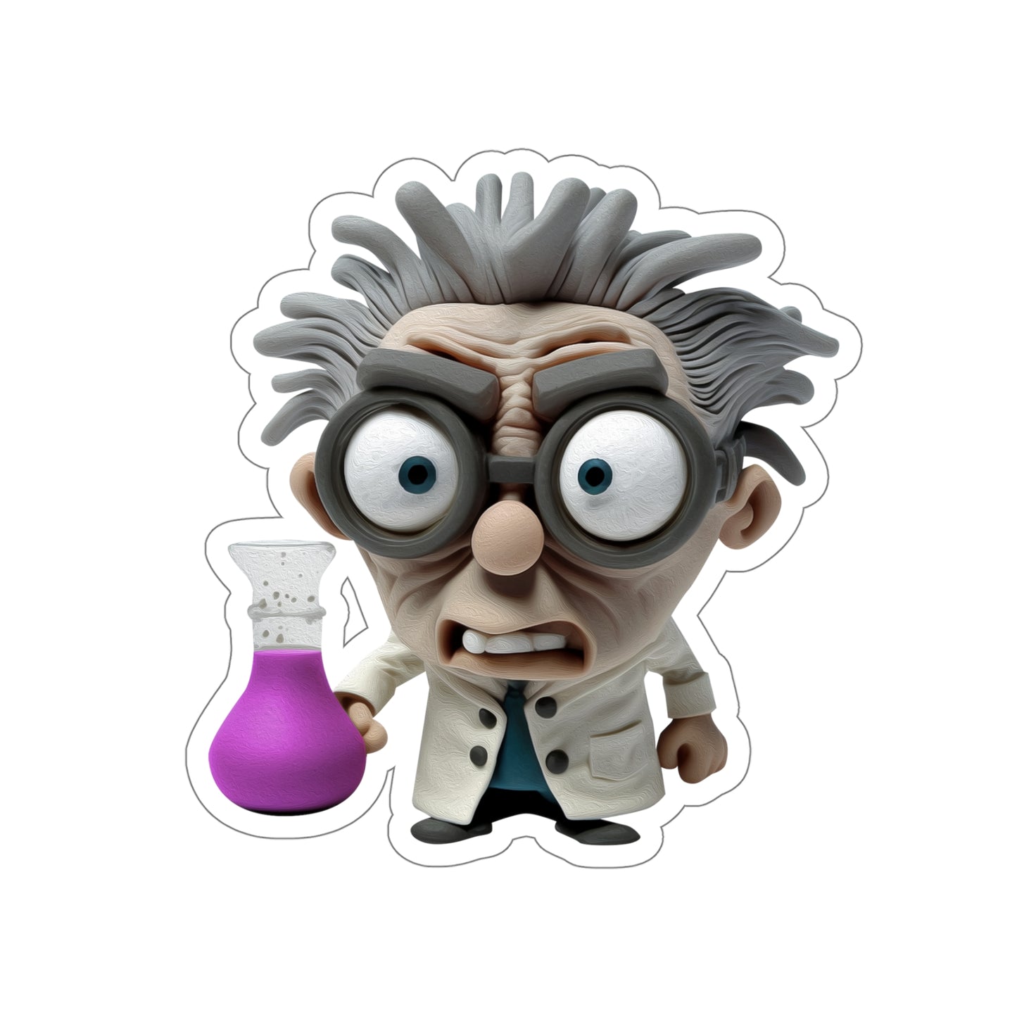 Halloween Mad Scientist Indoor Vinyl Sticker