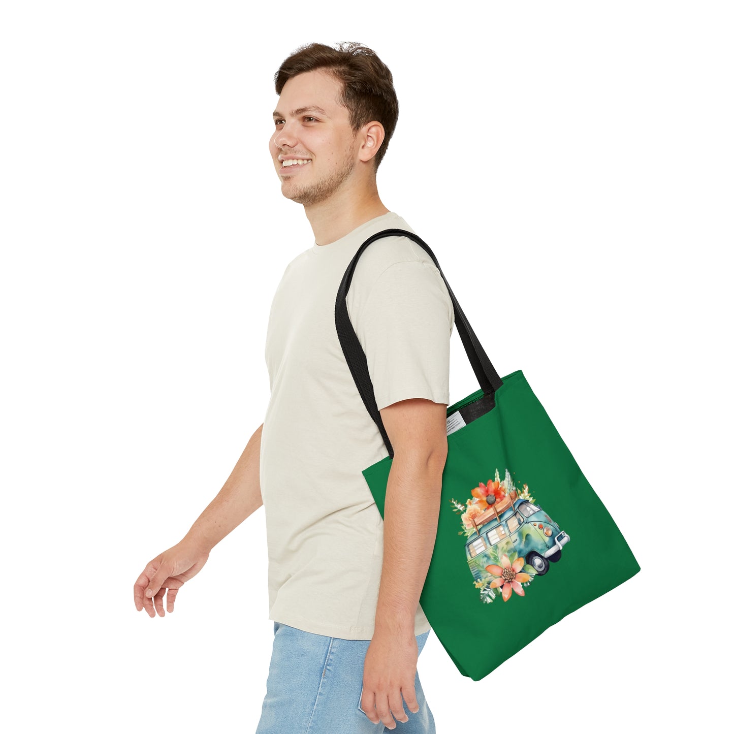 Flowered Bus Tote Bag