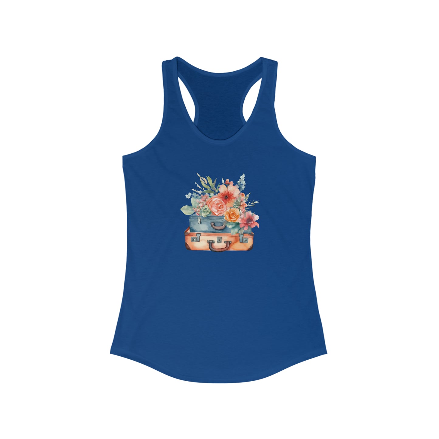 Flowers and Suitcase Racerback Tank