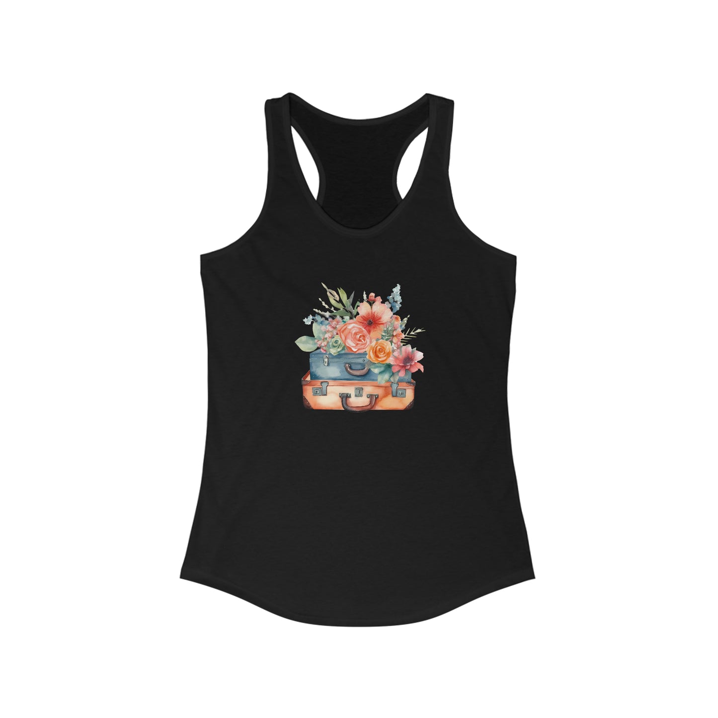 Flowers and Suitcase Racerback Tank