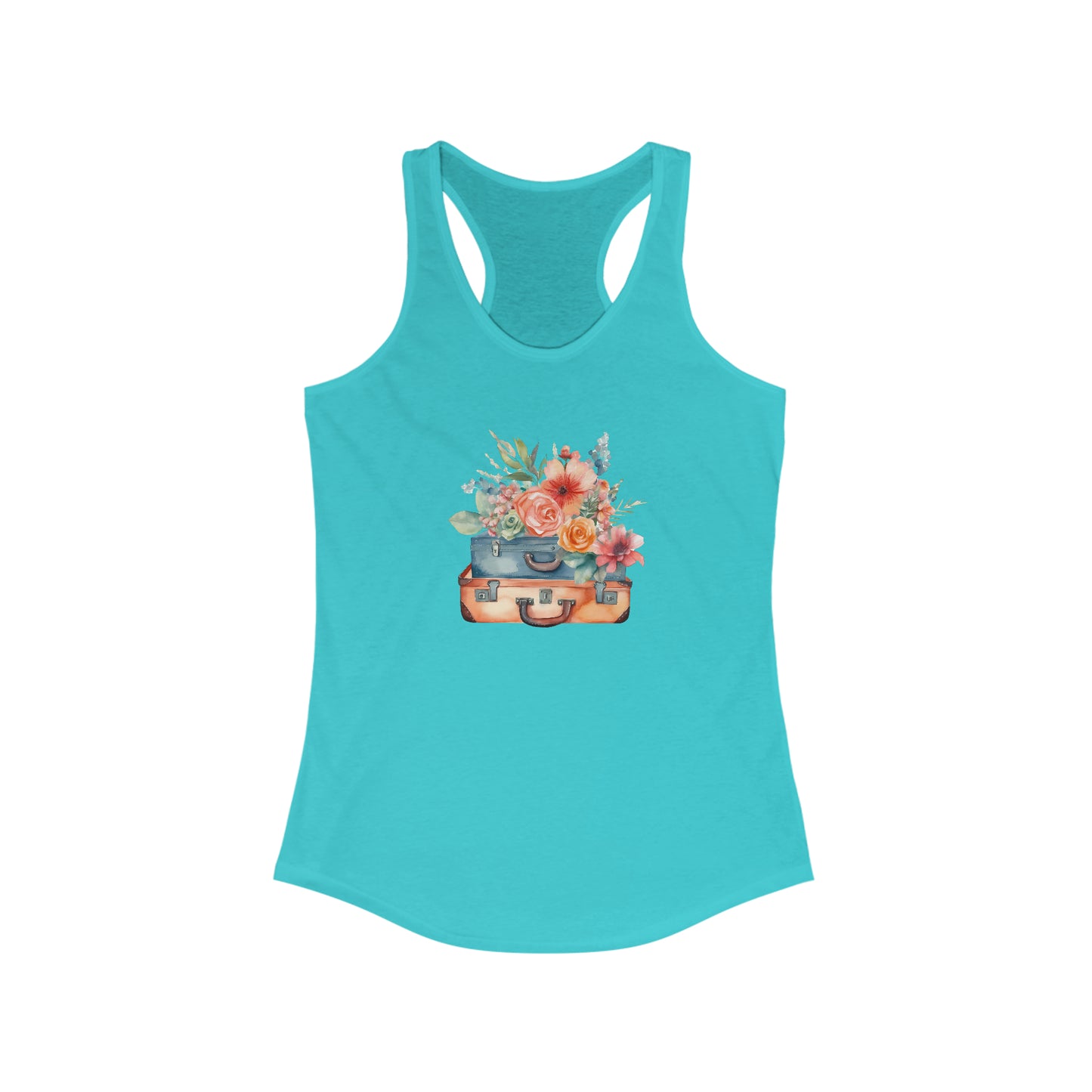 Flowers and Suitcase Racerback Tank