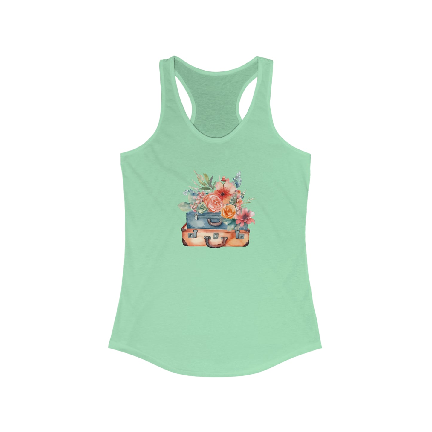 Flowers and Suitcase Racerback Tank