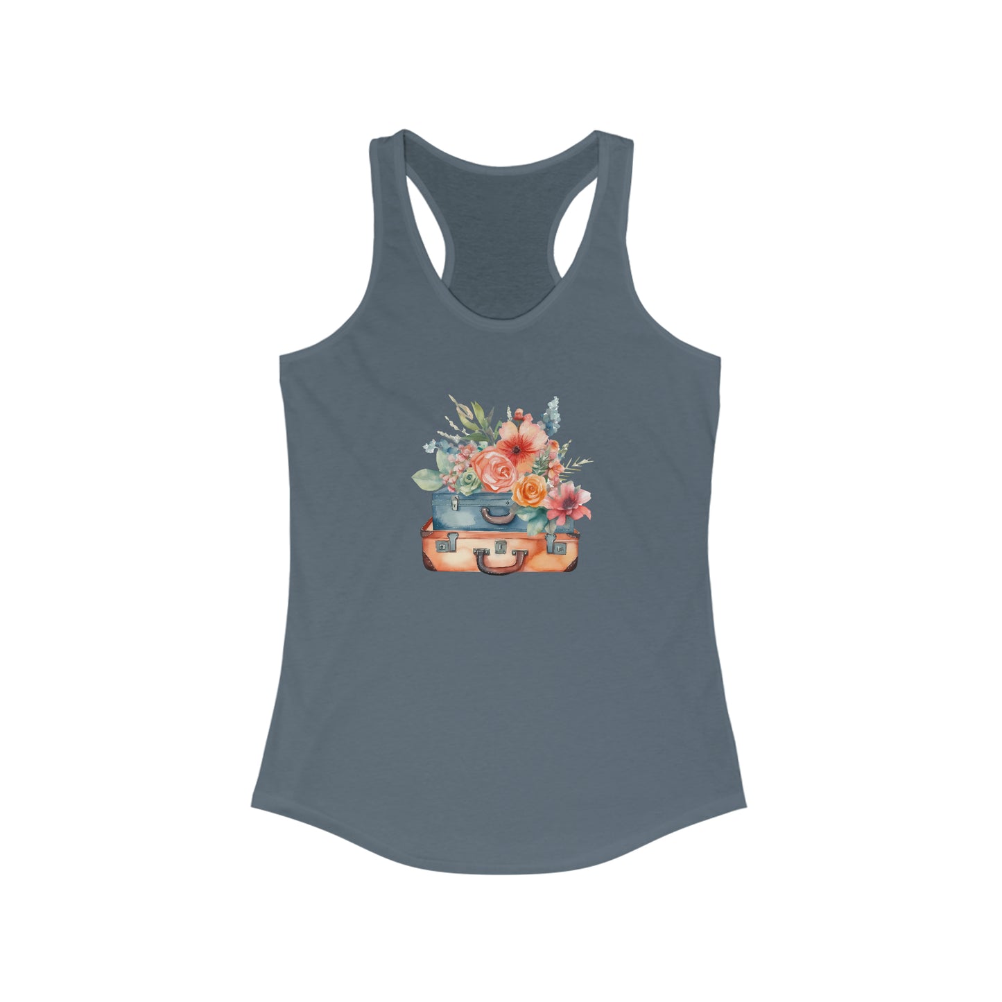 Flowers and Suitcase Racerback Tank