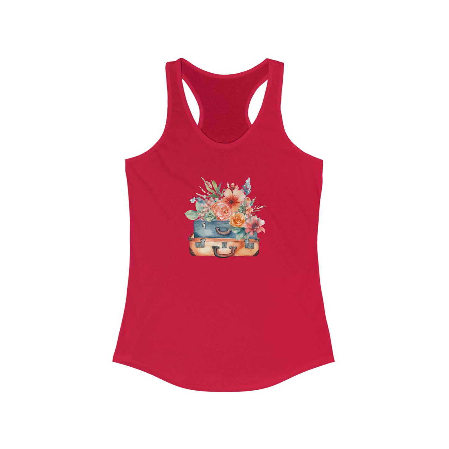 Flowers and Suitcase Racerback Tank