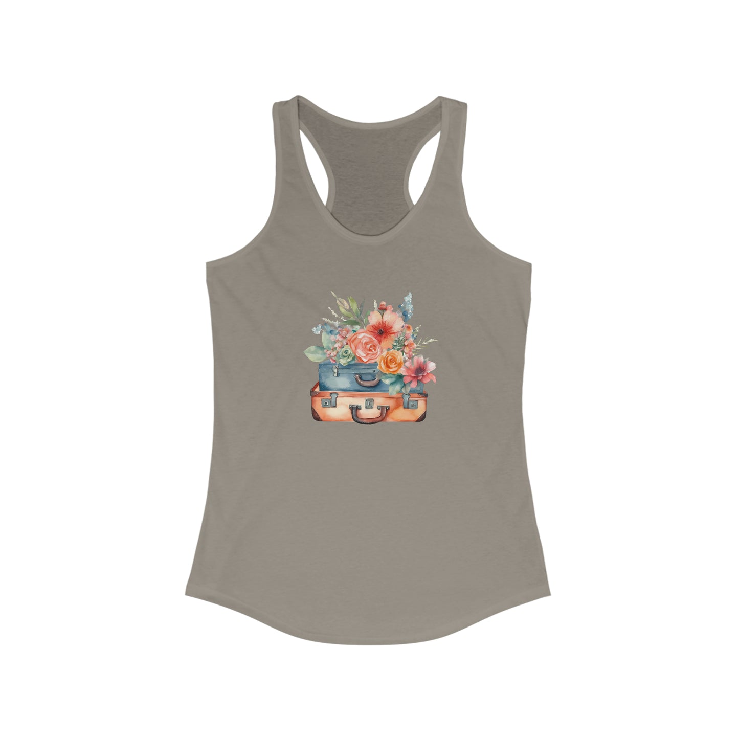 Flowers and Suitcase Racerback Tank