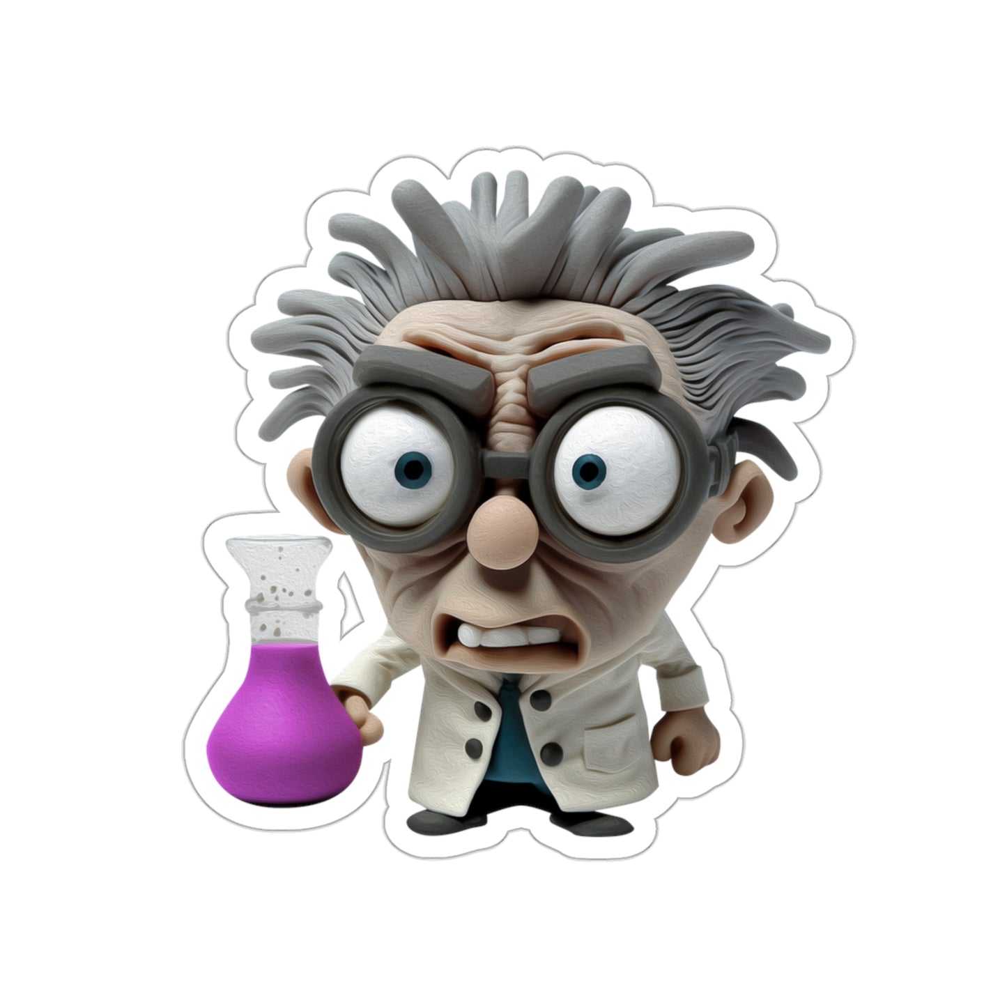 Halloween Mad Scientist Indoor Vinyl Sticker