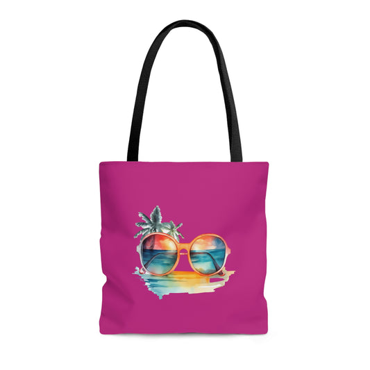 Sunglasses and Palm Trees Tote Bag