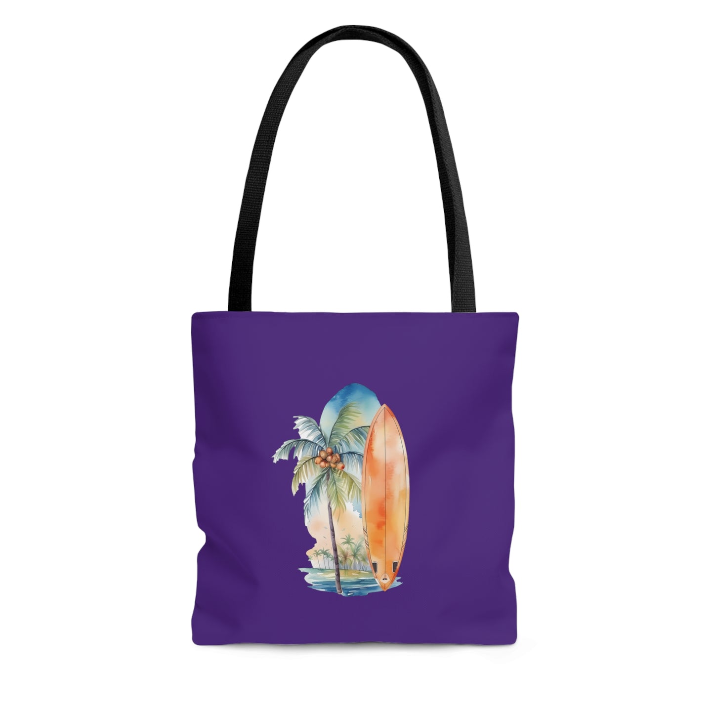 Palm Tree and Surfboard Tote Bag