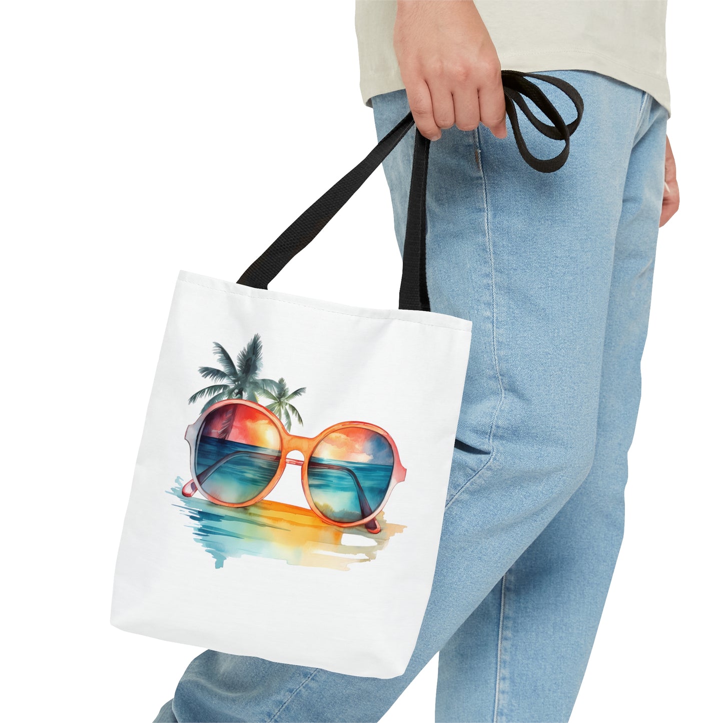 Sunglasses and Palm Trees Tote Bag