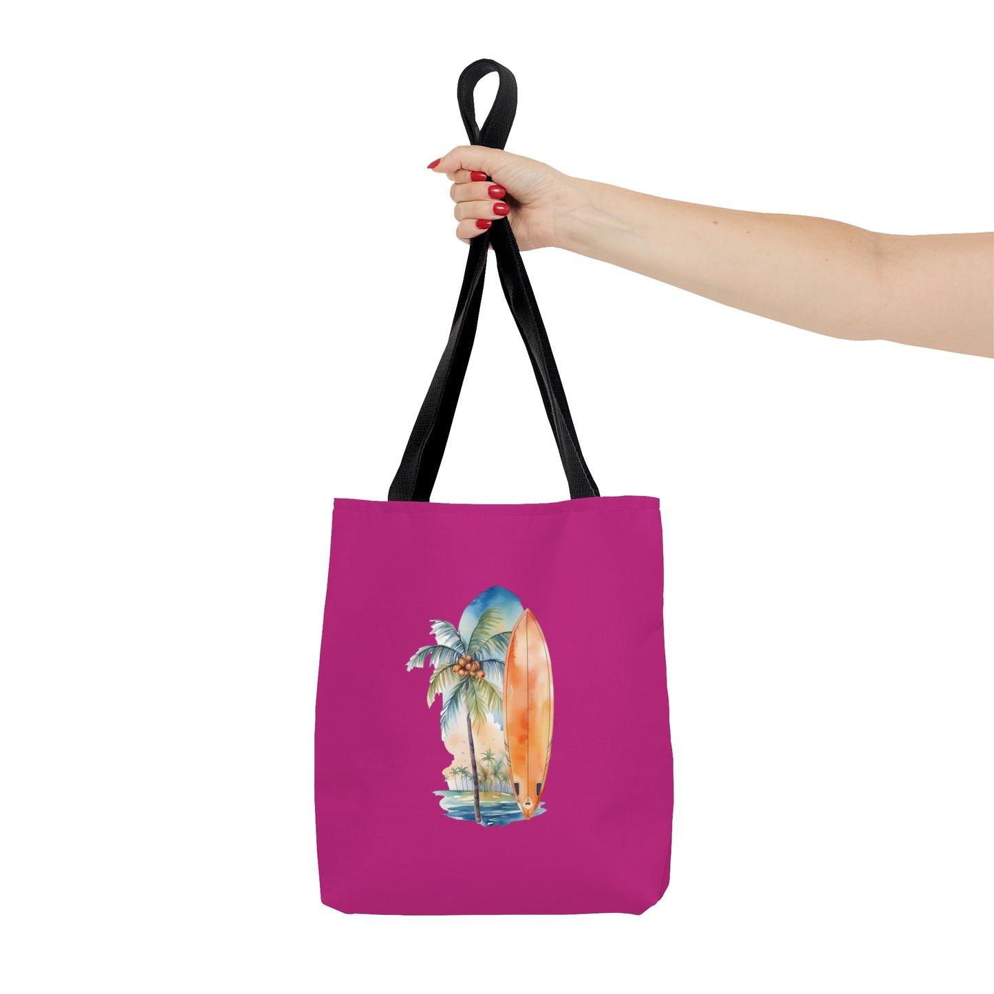 Palm Tree and Surfboard Tote Bag