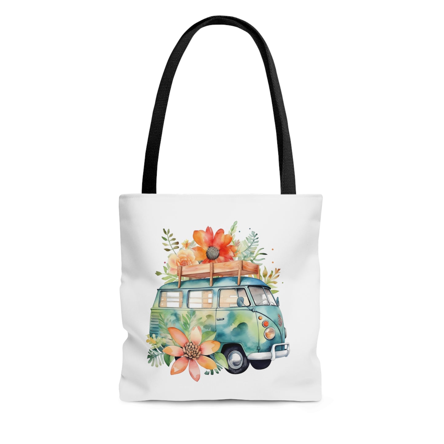 Flowered Bus Tote Bag