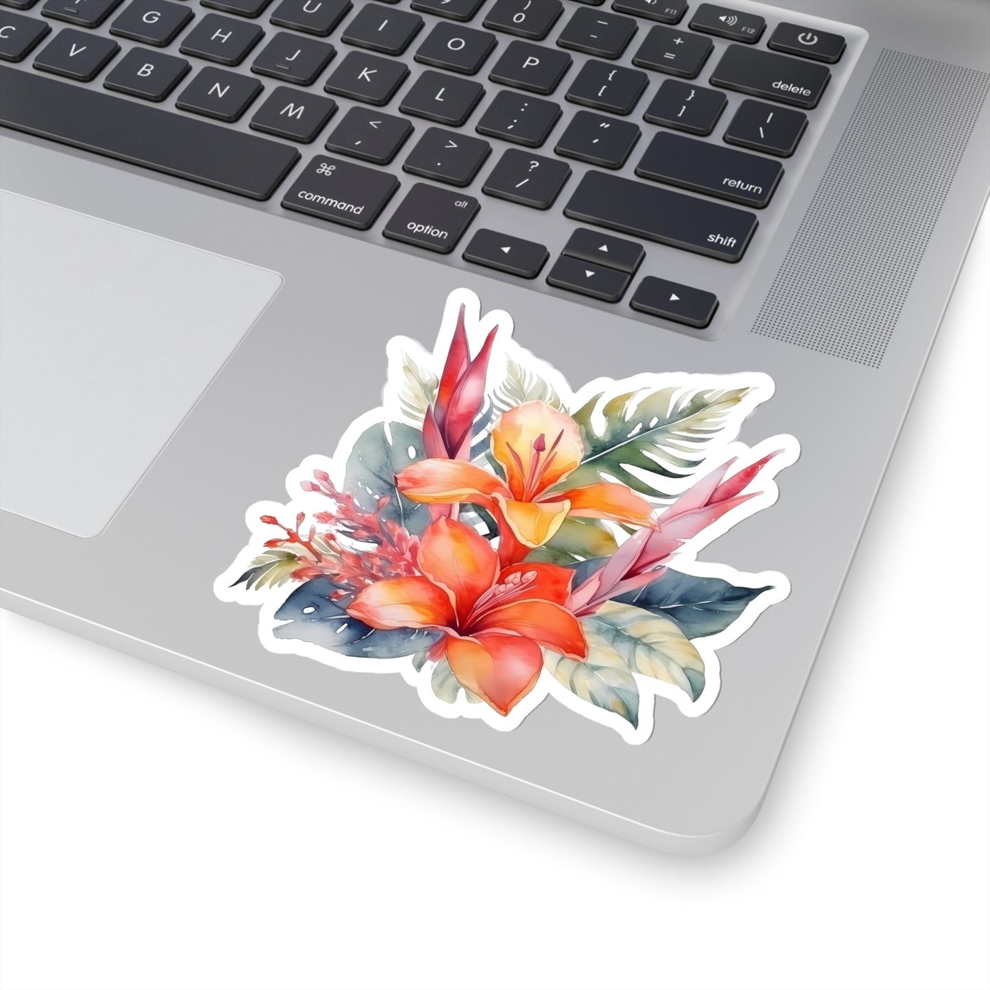 Beautiful Island Flowers Vinyl Indoor Sticker