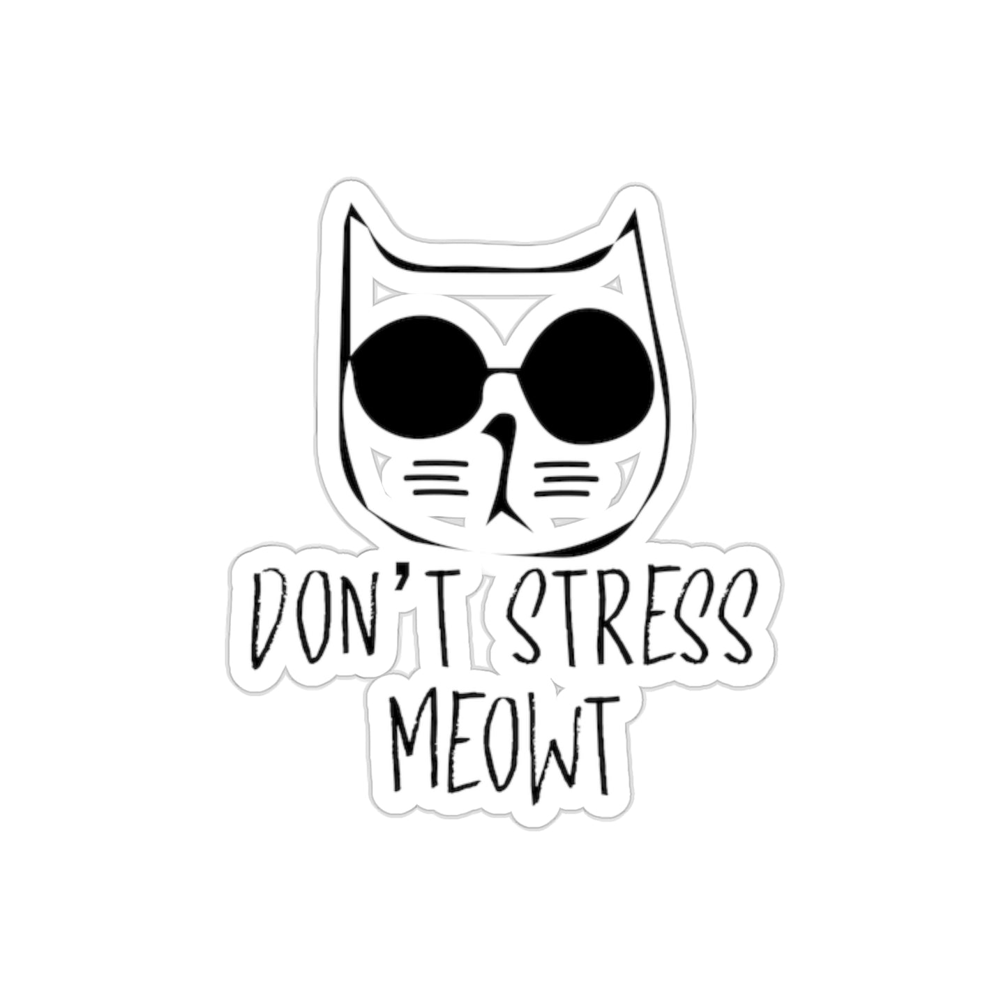 Don't Stress Meowt Cat Indoor Stickers