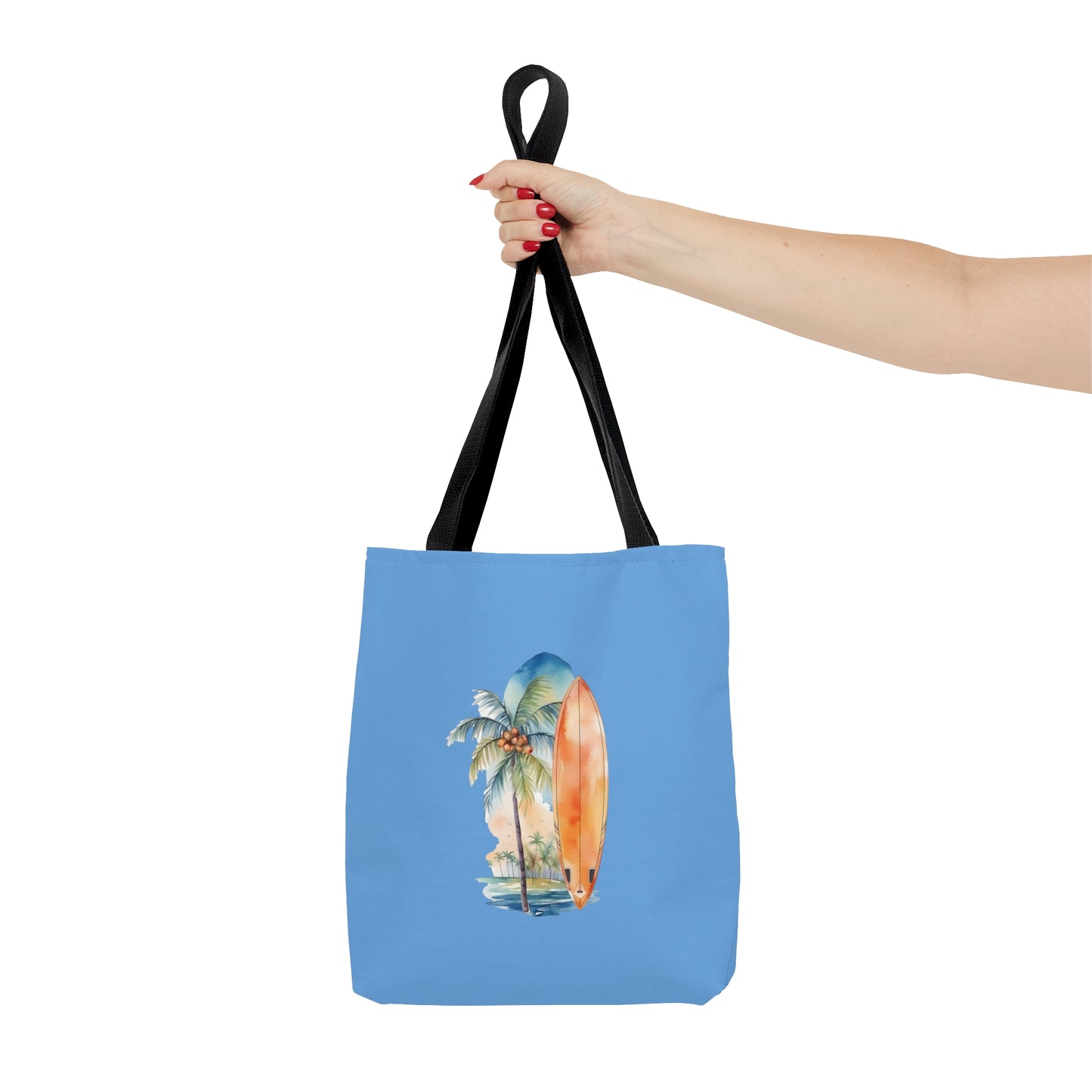 Palm Tree and Surfboard Tote Bag