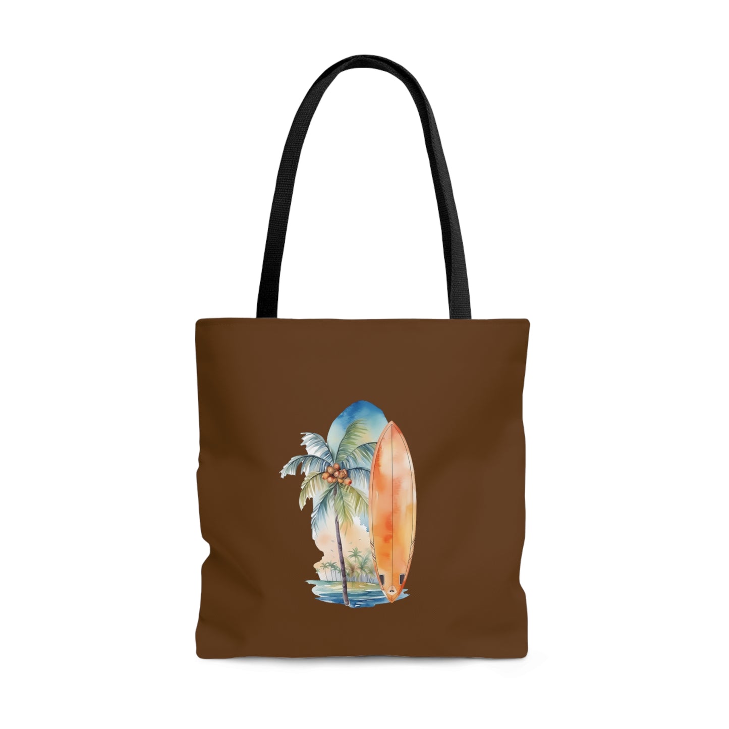 Palm Tree and Surfboard Tote Bag