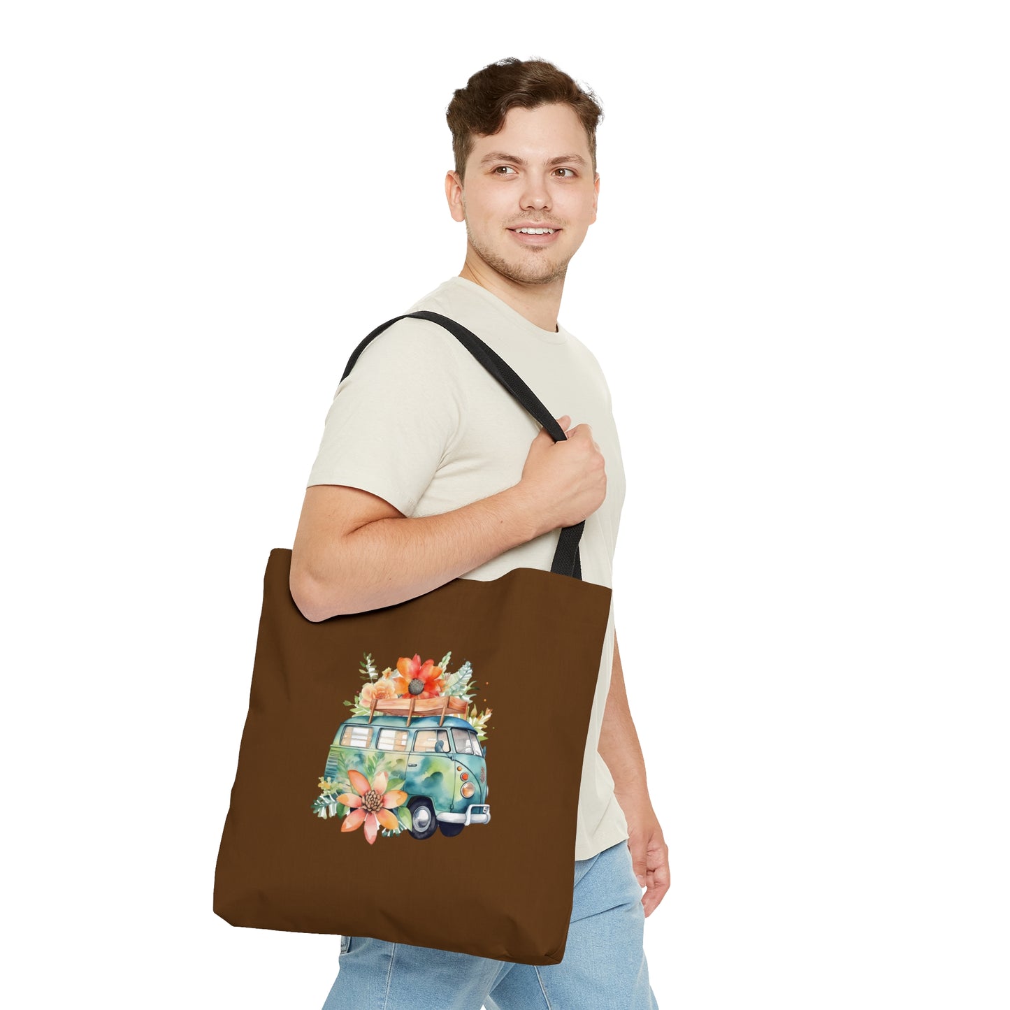 Flowered Bus Tote Bag