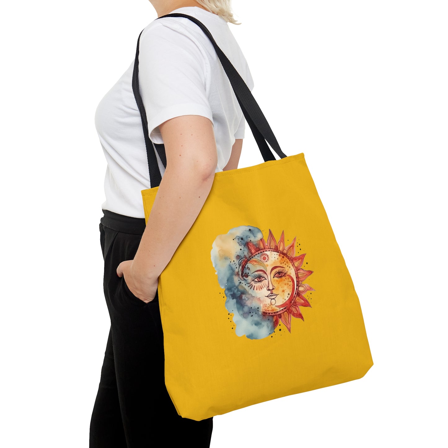 Sun and Watercolor Tote Bag