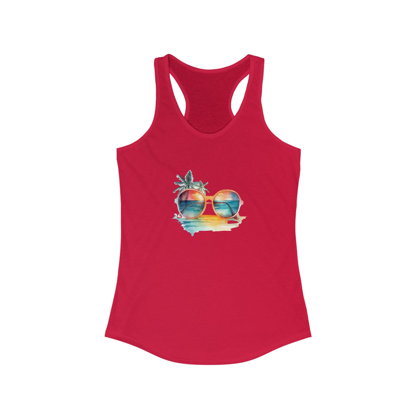 Sunglasses and Palm Trees Racerback Tank