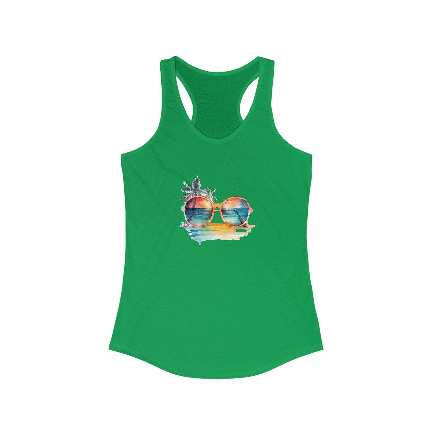 Sunglasses and Palm Trees Racerback Tank