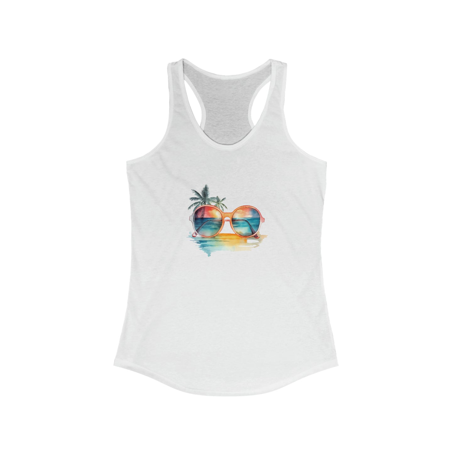 Sunglasses and Palm Trees Racerback Tank