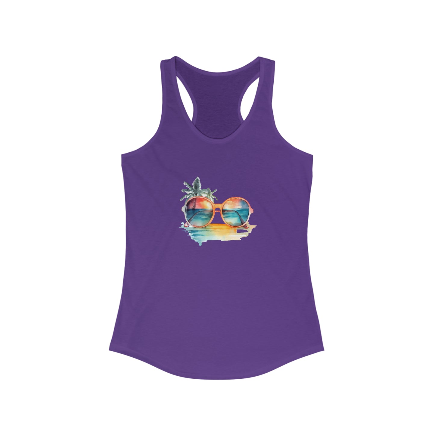 Sunglasses and Palm Trees Racerback Tank