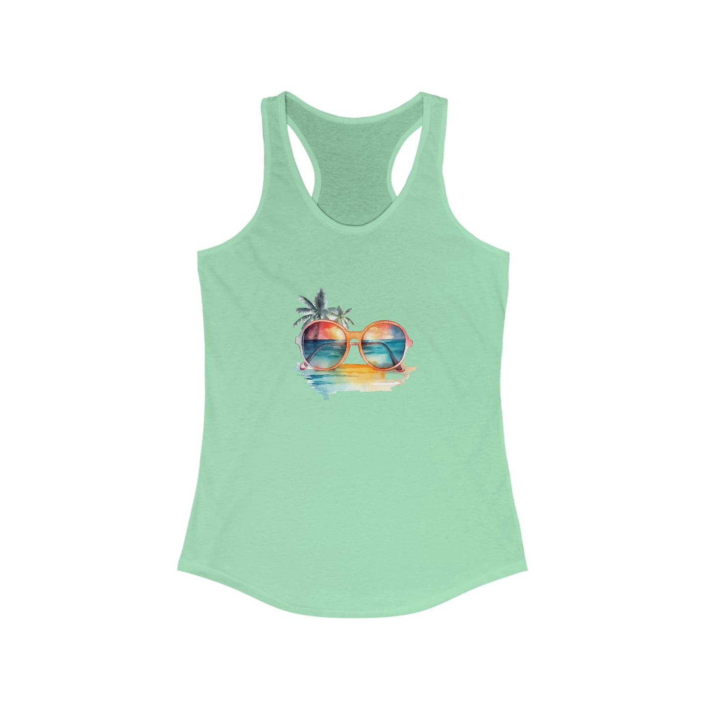 Sunglasses and Palm Trees Racerback Tank