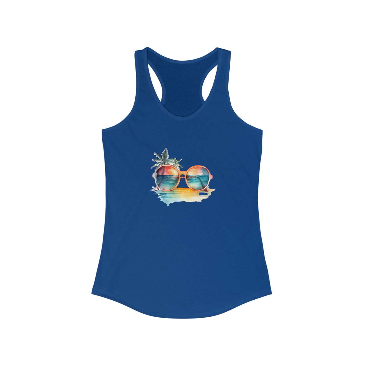 Sunglasses and Palm Trees Racerback Tank