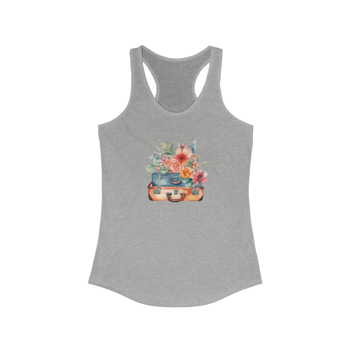 Flowers and Suitcase Racerback Tank