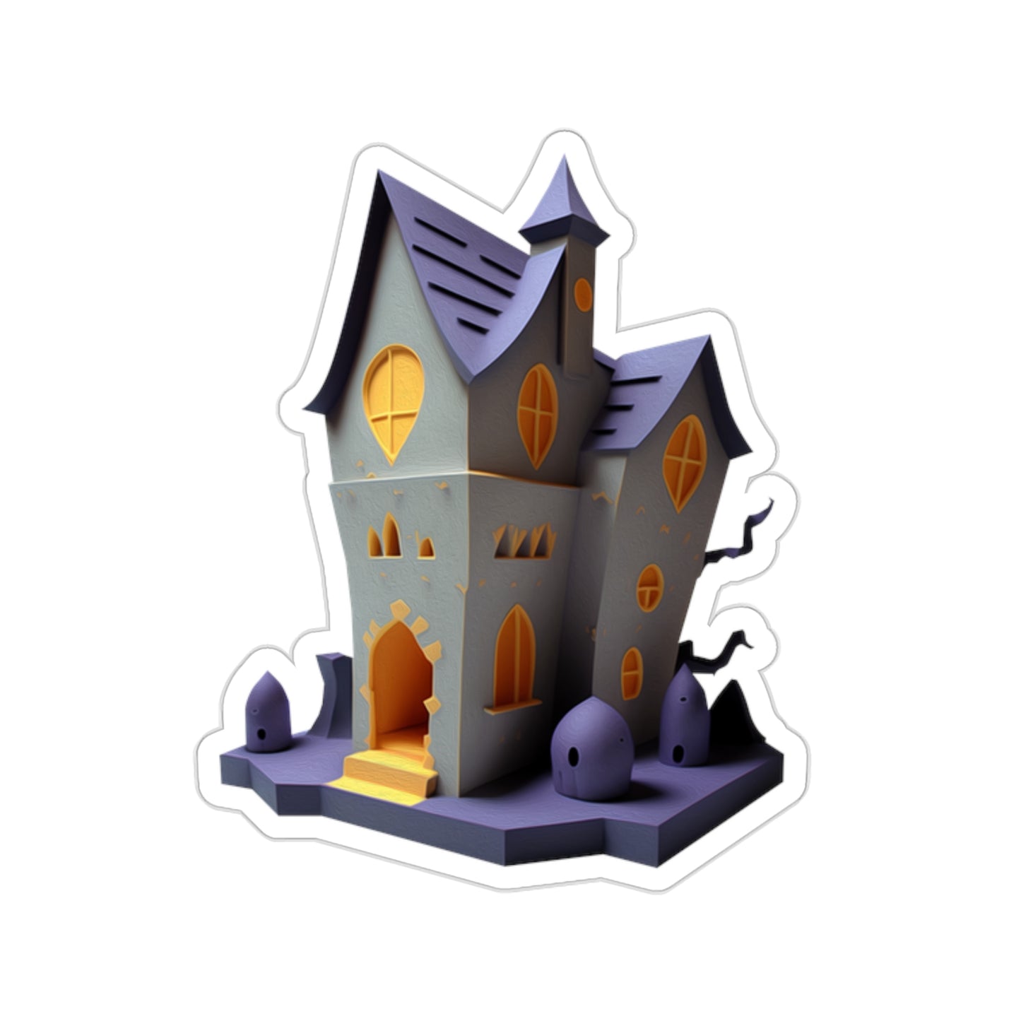 Halloween Haunted House Indoor Vinyl Sticker