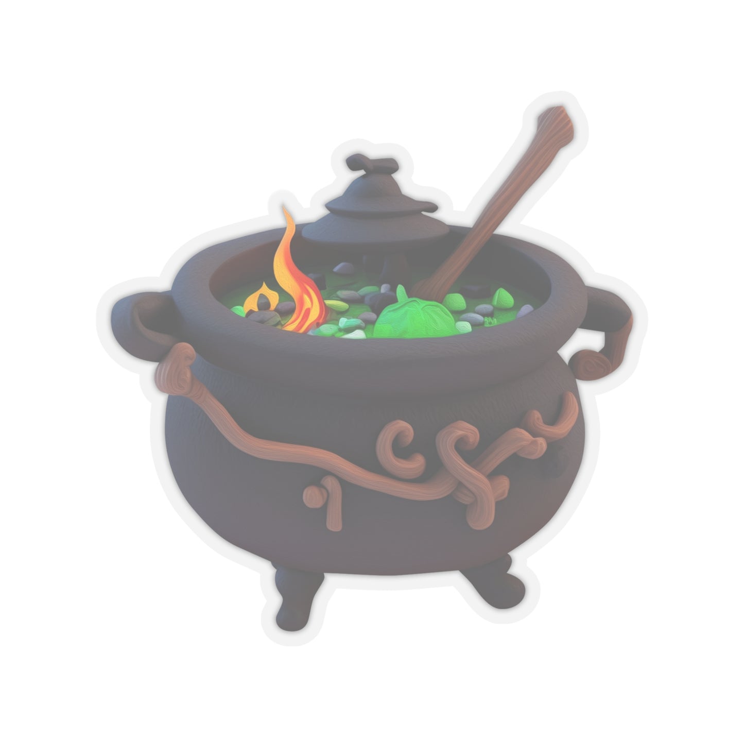 Halloween Cauldron Indoor Vinyl Sticker