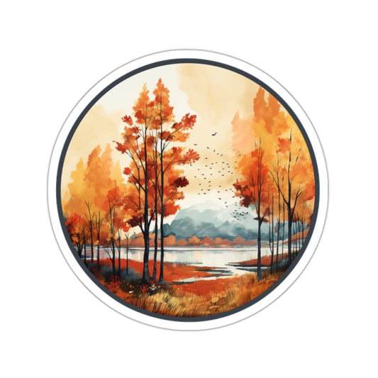 Fall Circle Indoor Vinyl Sticker