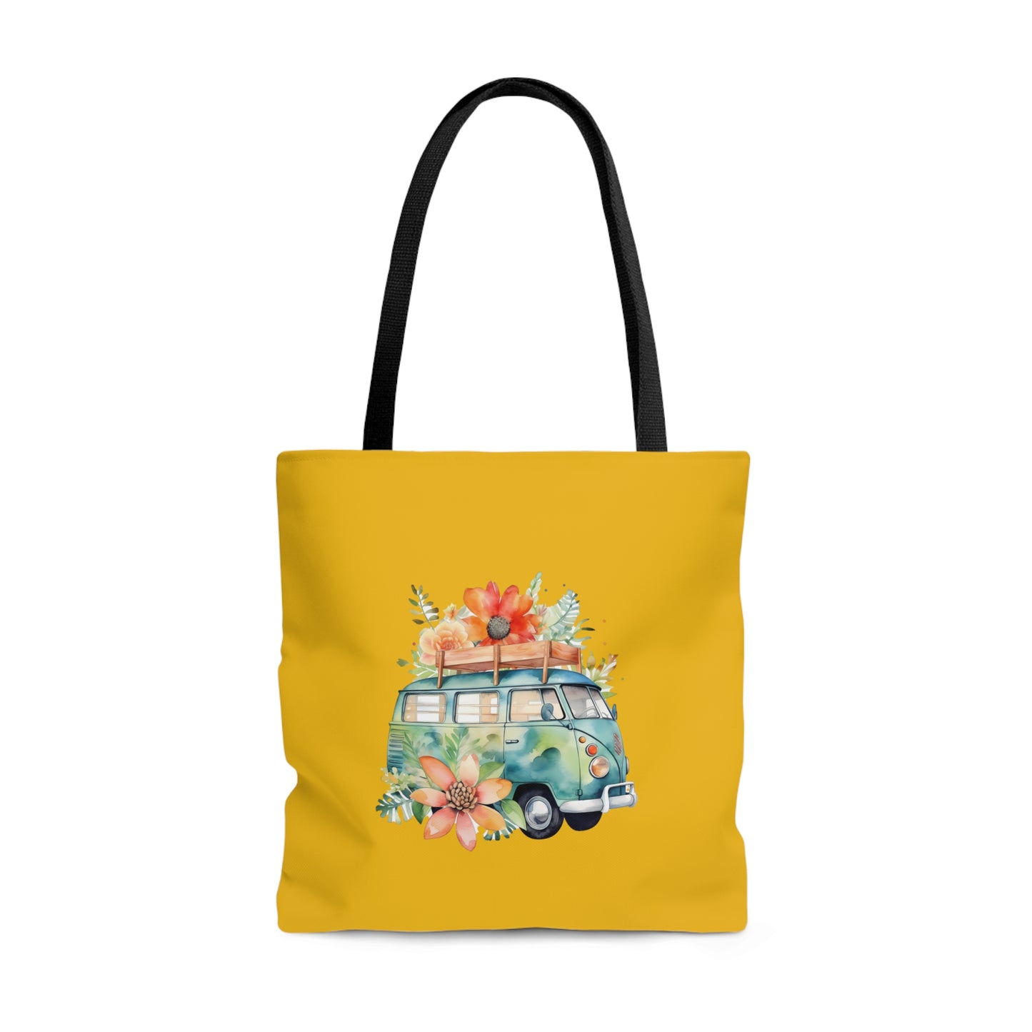 Flowered Bus Tote Bag