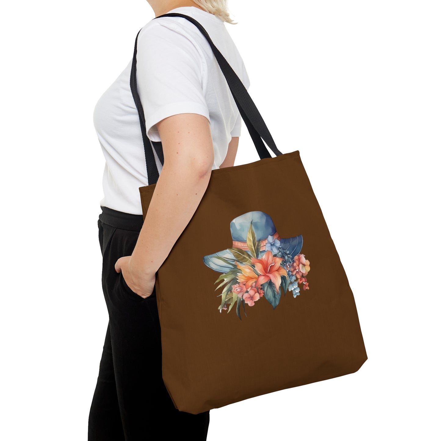 Hat and Flowers Tote Bag