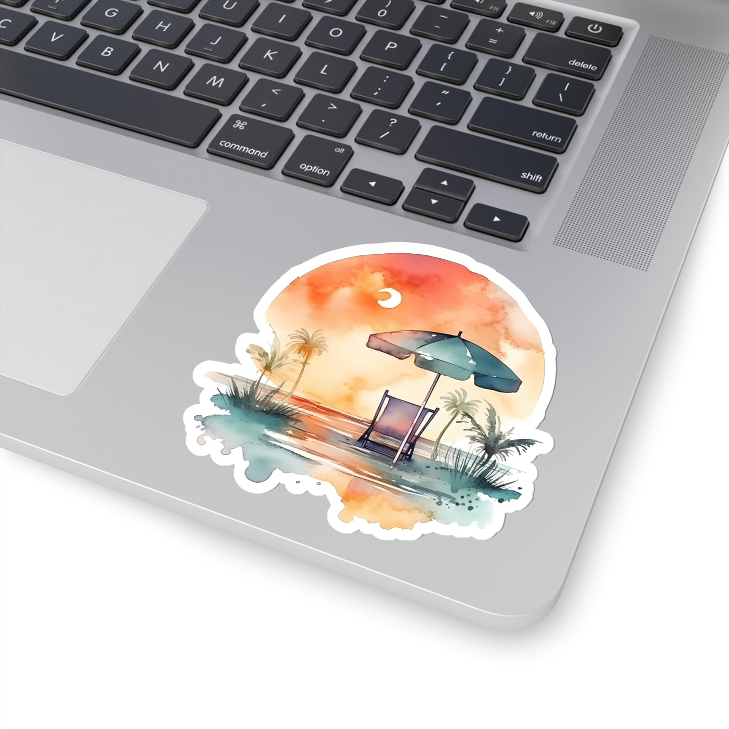 Beach Chair and Umbrella Indoor Vinyl Sticker