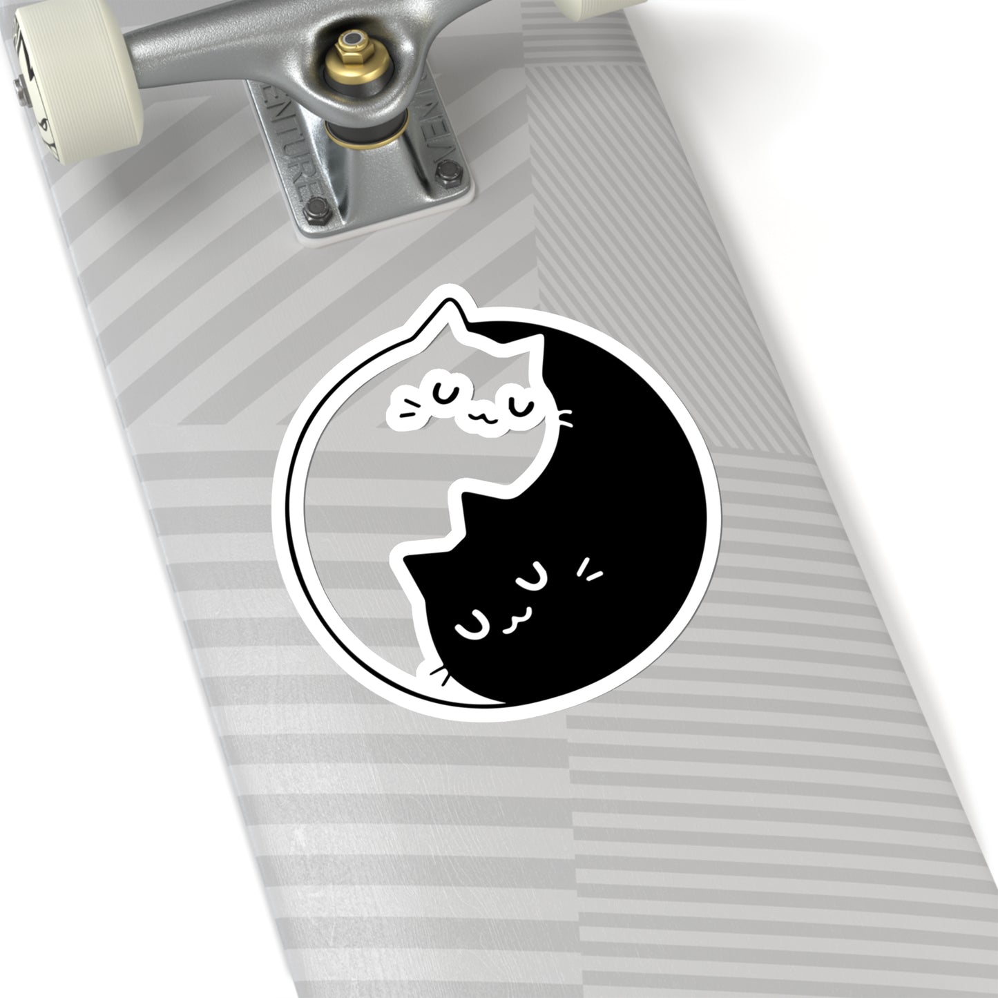 Yin Yang Cat Indoor Stickers