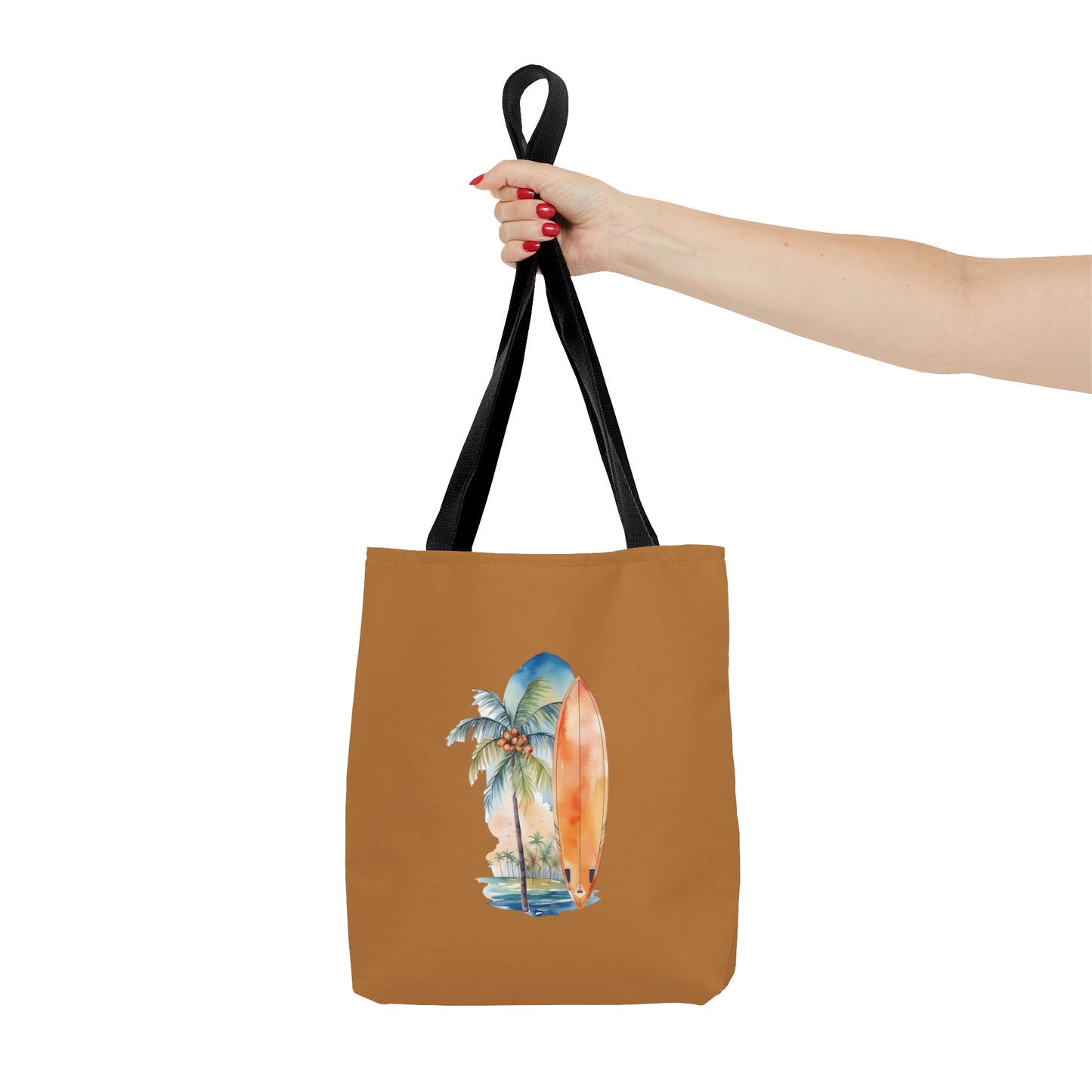 Palm Tree and Surfboard Tote Bag