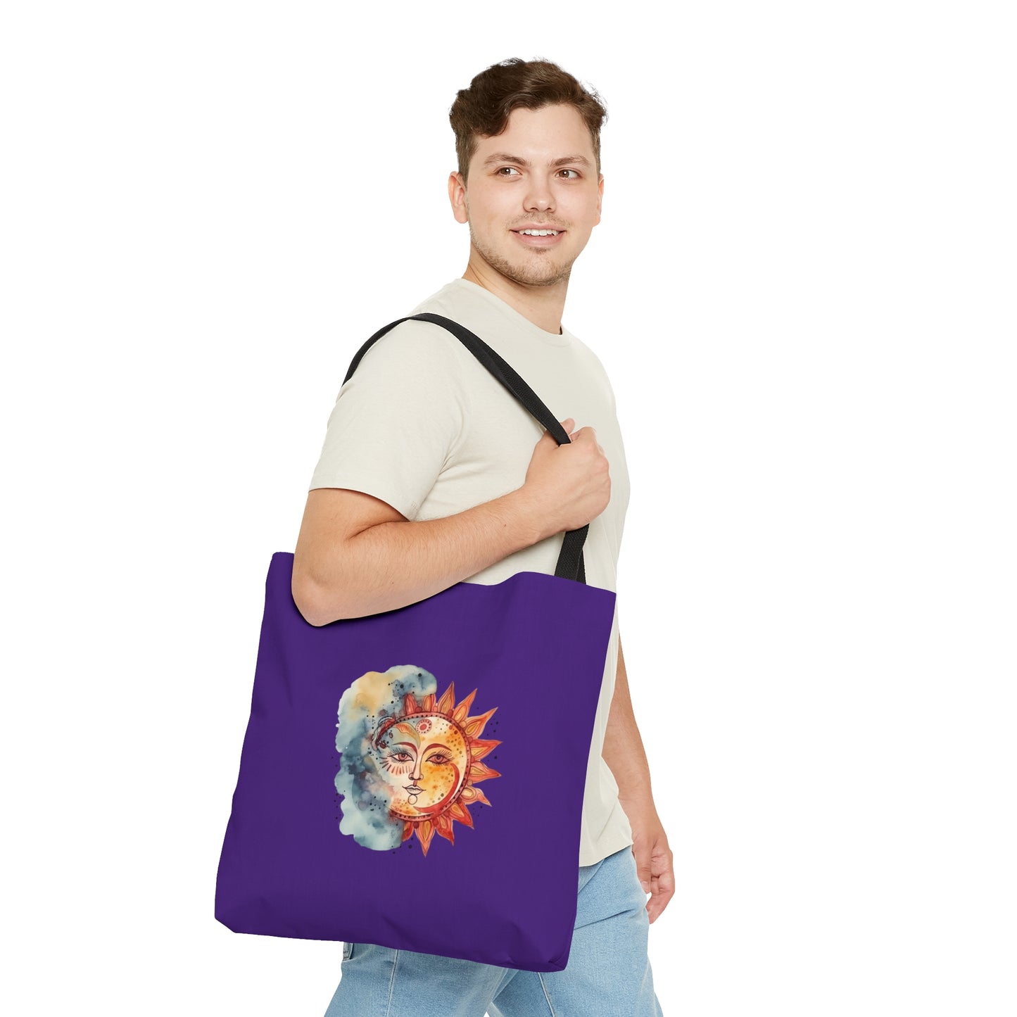 Sun and Watercolor Tote Bag