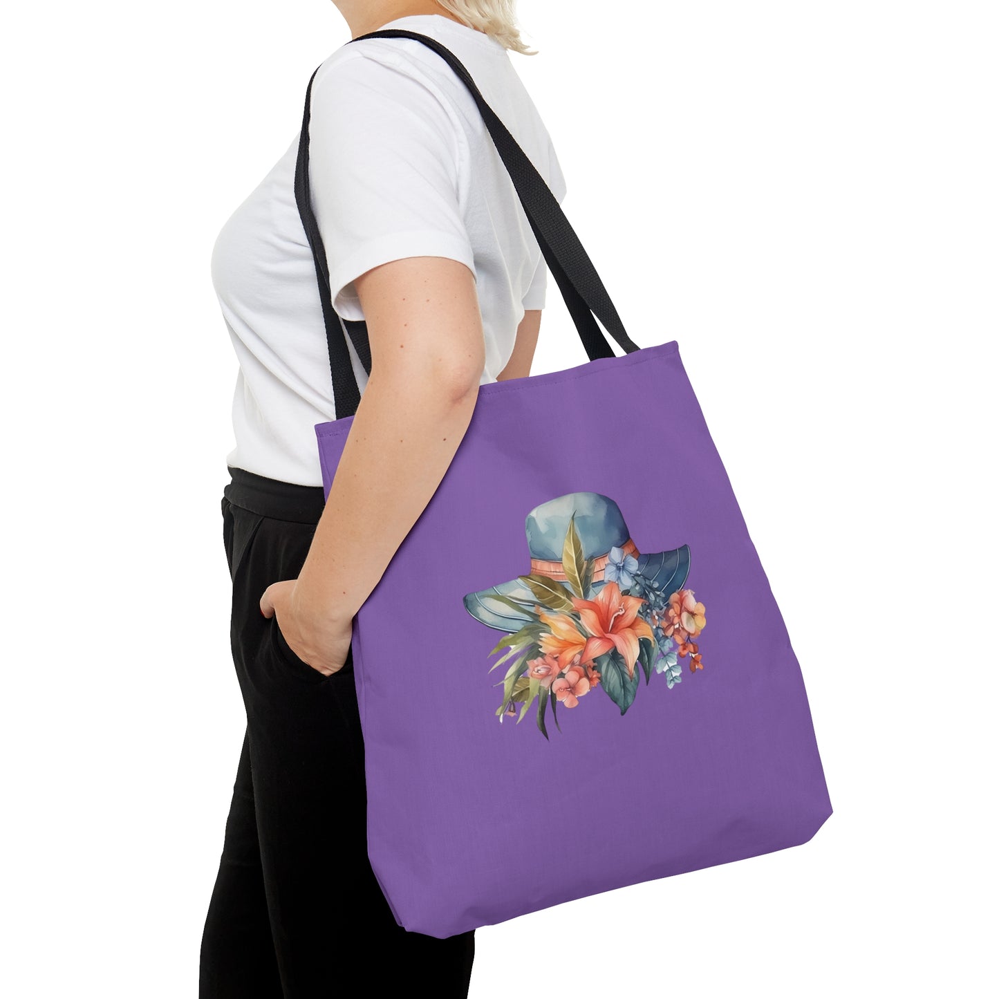 Hat and Flowers Tote Bag