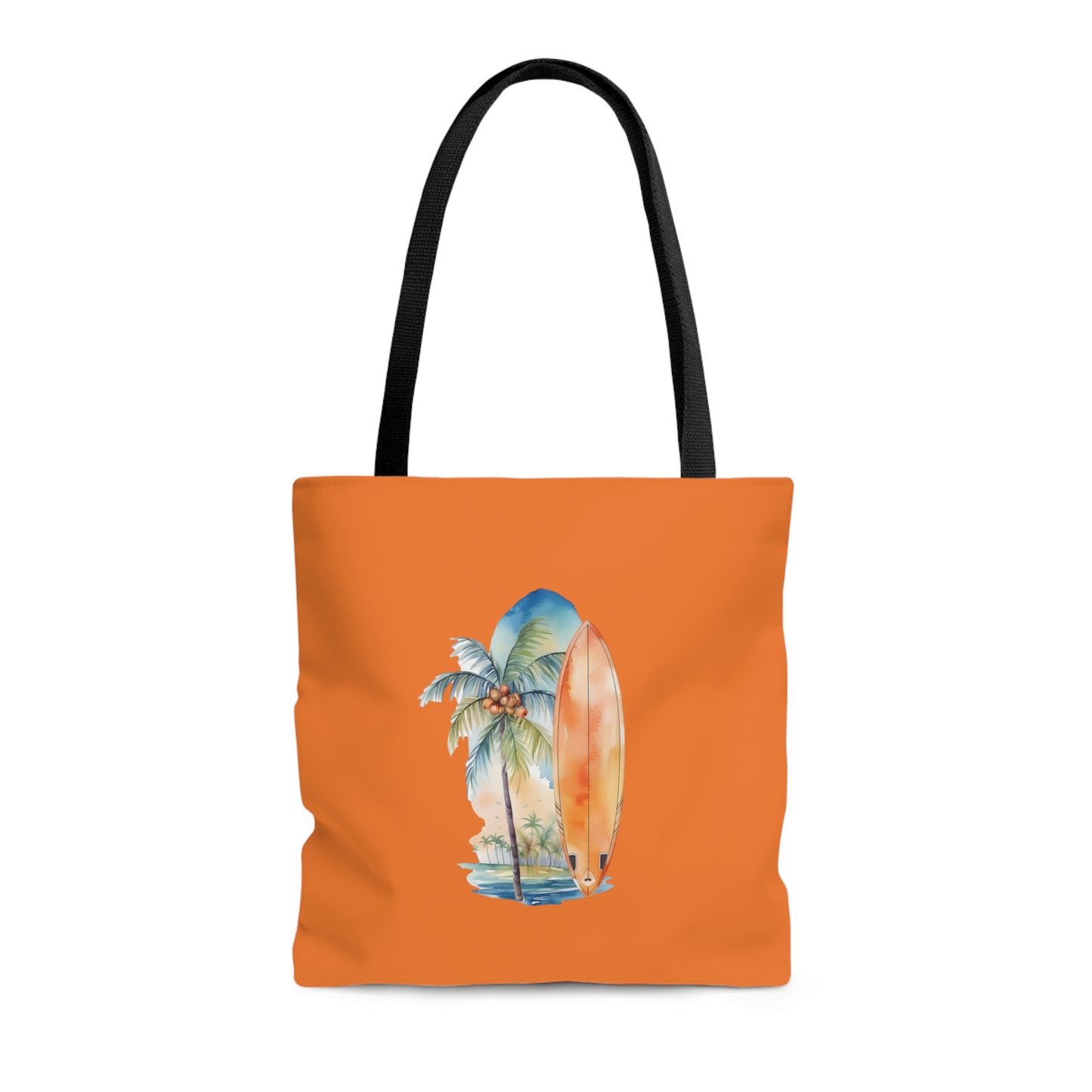 Palm Tree and Surfboard Tote Bag