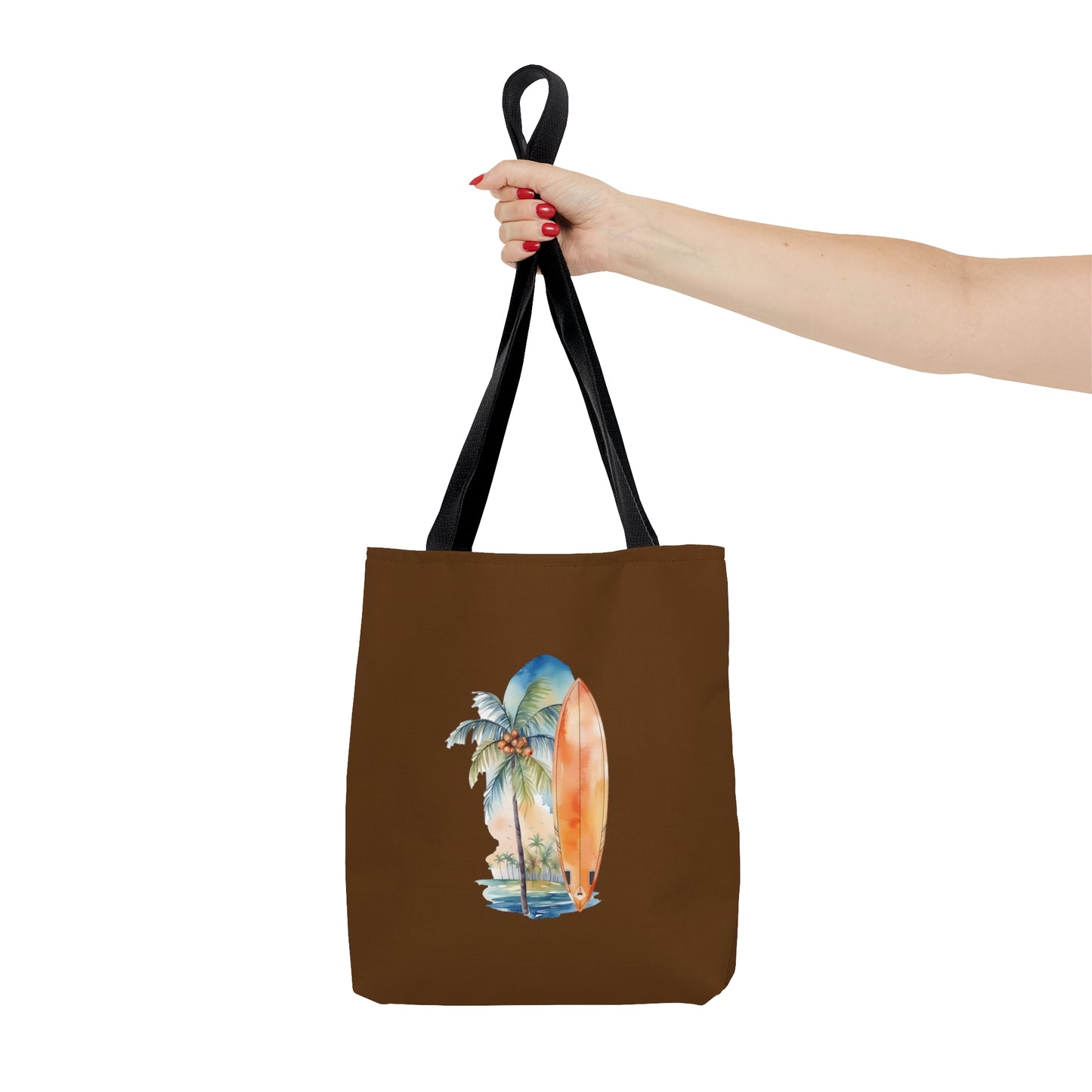 Palm Tree and Surfboard Tote Bag