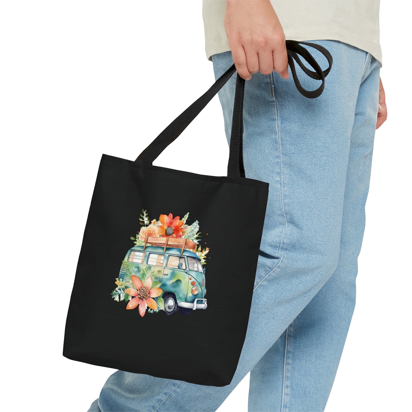 Flowered Bus Tote Bag